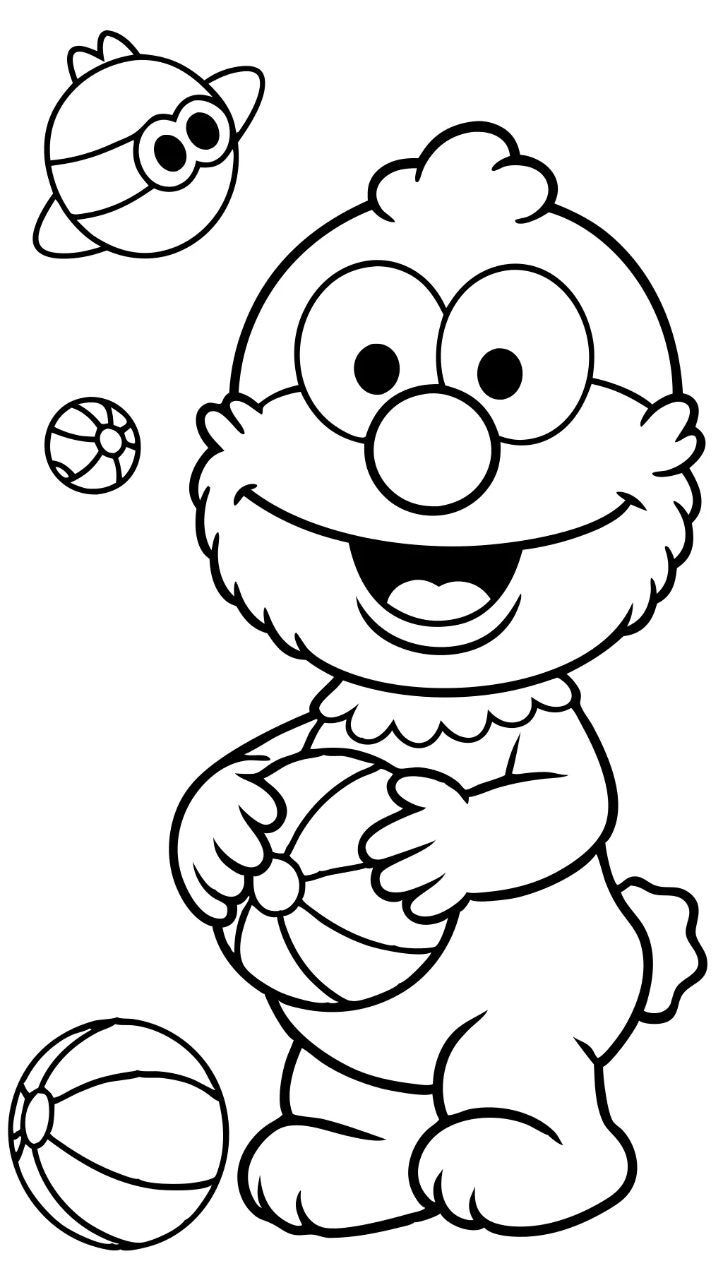 coloriages de rue en sesame Elmo